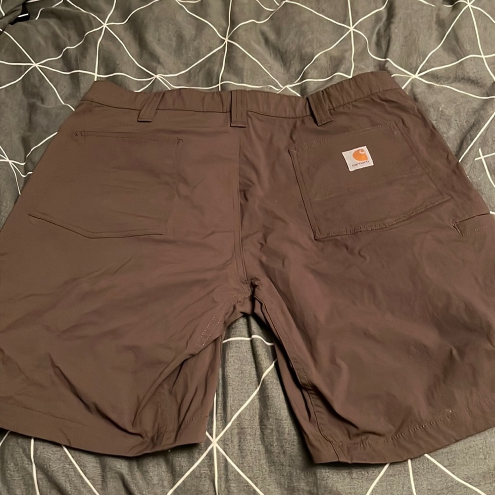 Men’s nylon Carhartt shorts.